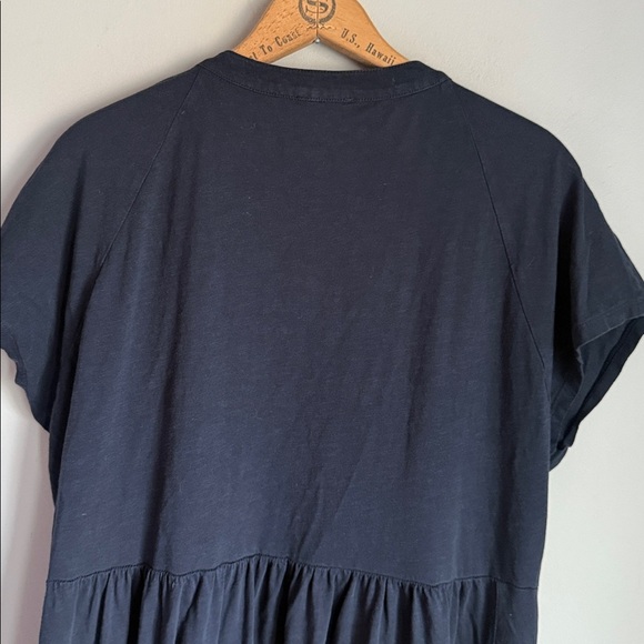 ME+EM Open Collar Tiered Maxi Dress in Navy 12 - Picture 9 of 13